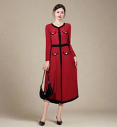 Luxury Pleated Office Dress